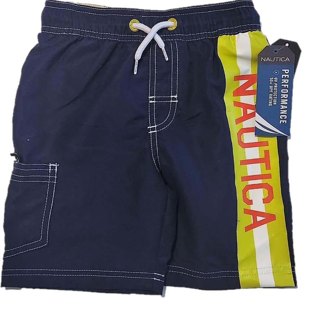 Nautica Boys' Swim Trunk with UPF 50+ Sun Protection - Size 4T